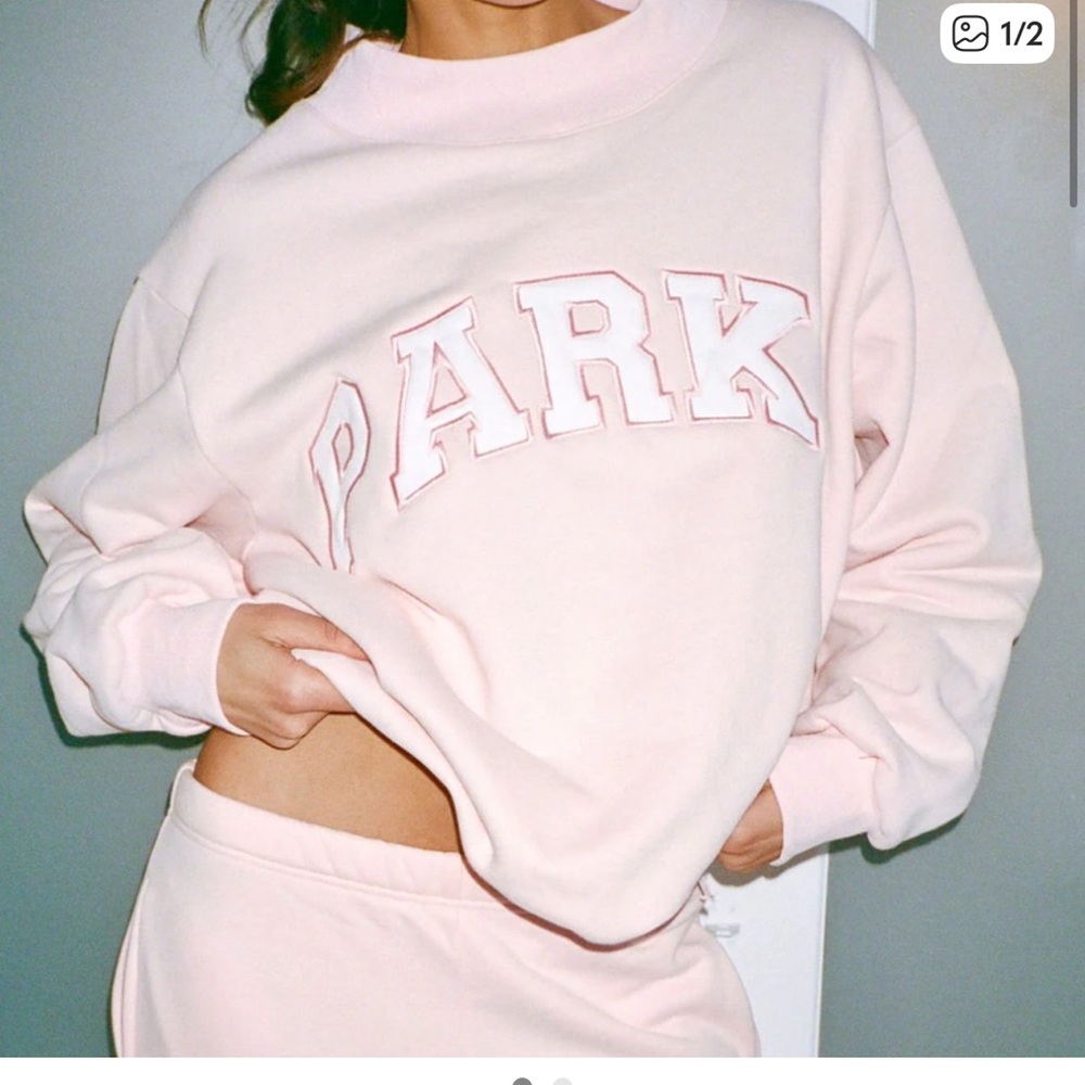 PARKE Mockneck Ballet Pink Sweatshirt